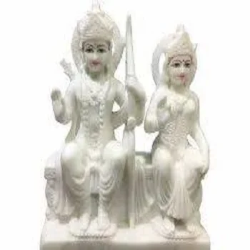 White Marble Sita Ram Statue
